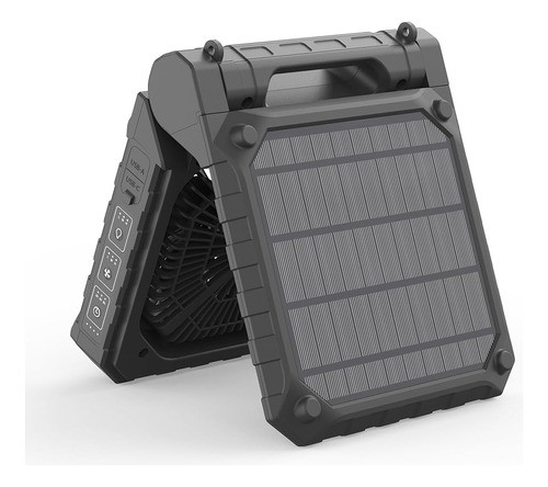 Ventilador Led Solar Inalámbrico Sabiamente Resistente Al Ag 1