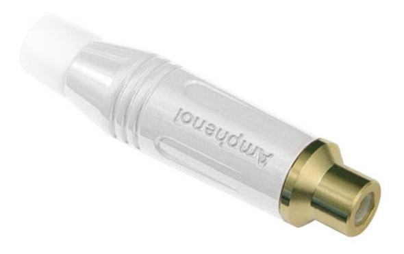 Ficha Rca Hembra Cable Blanco Amphenol Acjr-wht 0