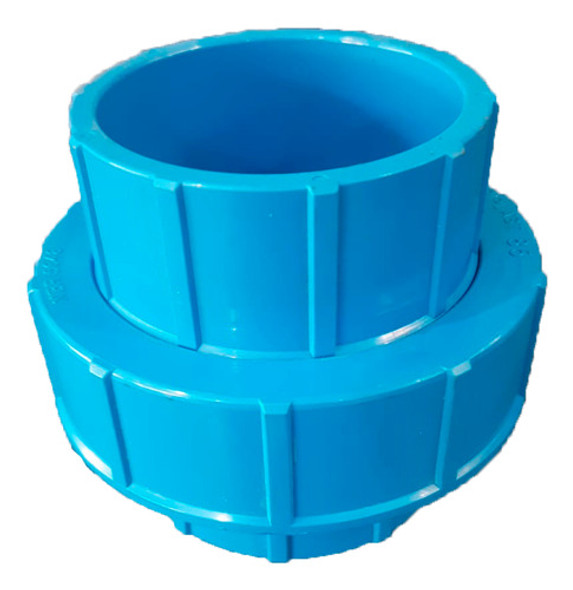 União Luva 75mm 2.1/2  Soldável Irrigação Pvc Marrom e azul 1