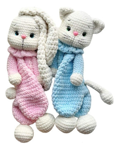 Patrón Para Tejer Gato Y Conejo Amigurumi 0