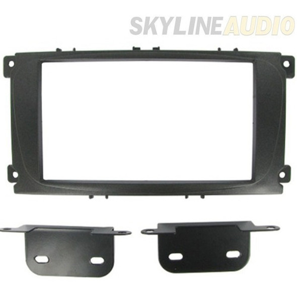Frente Marco Adaptador Doble Din Estereo Ford Focus 2 Negro 0
