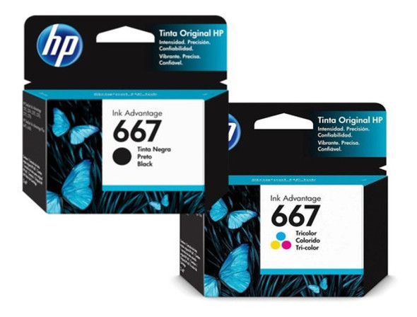 Cartuchos Hp 667 Original Deskjet 1216 2338 2775 2776 Backup 0