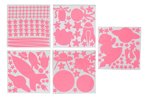 184 Unidades De Adesivos Glow In The Dark Space Ship Theme S 1