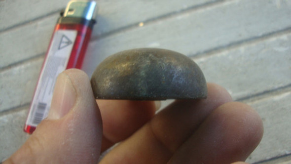 Antiguo Repuesto Bronce Lampara Etc 3,6 Diam X 1,5 Prof. 1