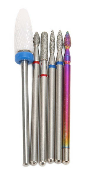 Broca De Limpeza De Cutículas De Unhas, 6 Peças, Broca De Po 1