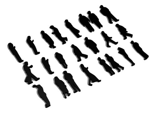 Personas Escala 1:50 Set X 10 Unidades Mobiliario Maqueta 0