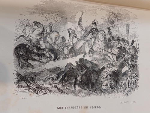 Grabado Batalla Los Franceses En Egipto Napoleon 1875 1