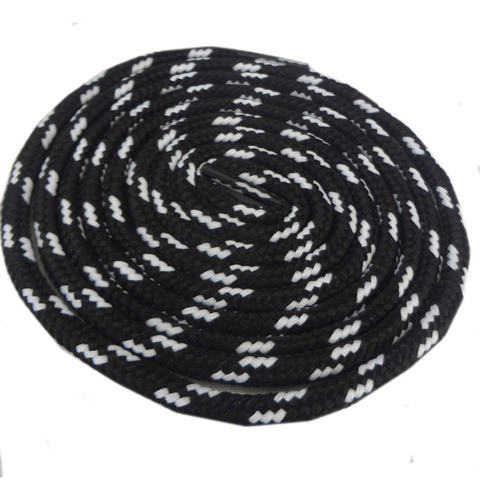 Par Cadarço Redondo Coturnos Botas 1,40 Preto\branco 0