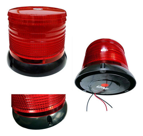 Baliza Led Flash Intermitente 24v Rojo Magnetica Dni 0