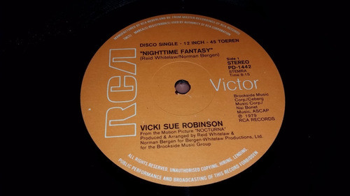 Vicki Sue Robinson Nightime Fantasy Vinilo Maxi 1979 Holland 1