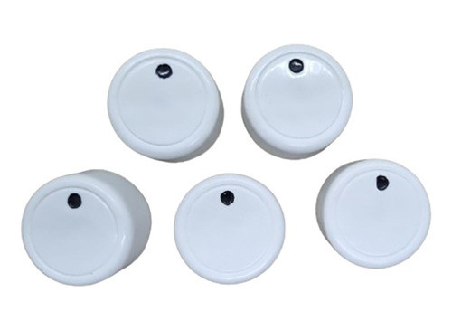 Juego De 5 Perillas Longvie 89 Con Aro Cuello Corto Blanca 0