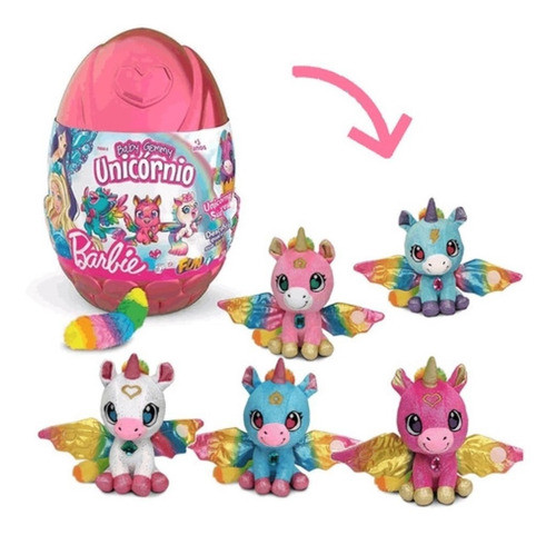 Barbie Ovo Baby Unicornio Pelucia Medio F00666 - Fun 1