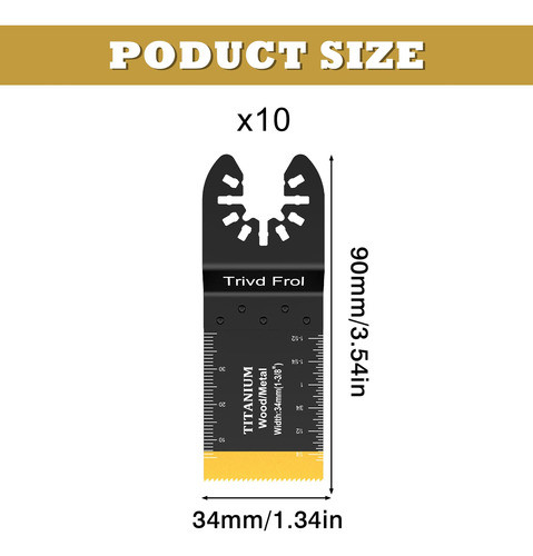 10 Hojas De Sierra Oscilantes Para Cortar Metal, Madera, Etc 1