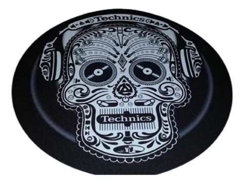Technics Calavera Negra Espuma Paño Slipmat Excelente 0