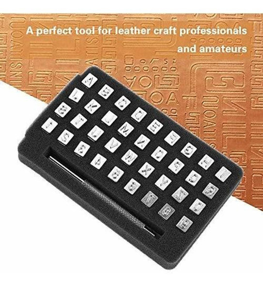 36 Piezas Para Sellado De Acero En Cuero Alfanumerico 1