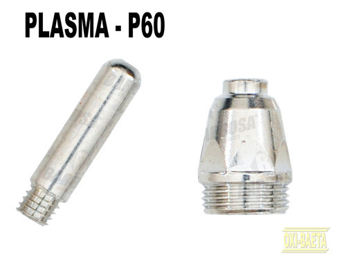 01 Eletrodo + 01 Bico 1,0mm 50a - Plasma P60 ( Ag60/ Sg55) 0