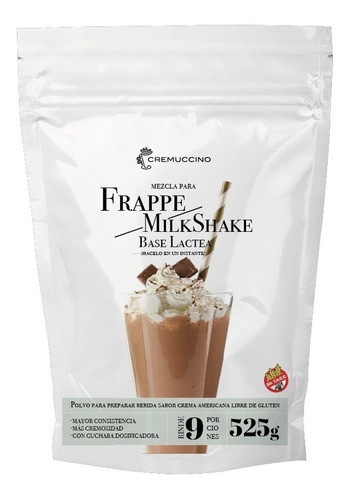 Frappe Milkshake Polvo Base Lactea 525gr Cremuccino 0