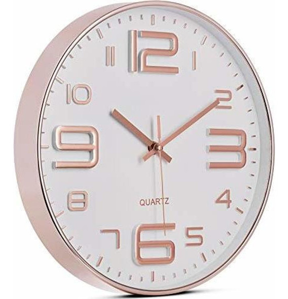 Bernhard Productos Reloj De Pared De Oro Rosa De 12 Pulgadas 1
