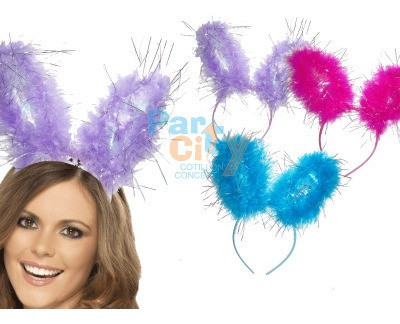 Vincha Conejo De Plumas 0