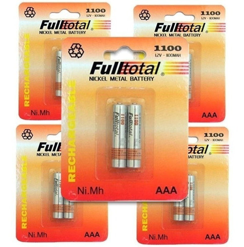 10 Pilas Recargables Fulltotal Aaa 1100 Mah  (5 Blisterx2) 0