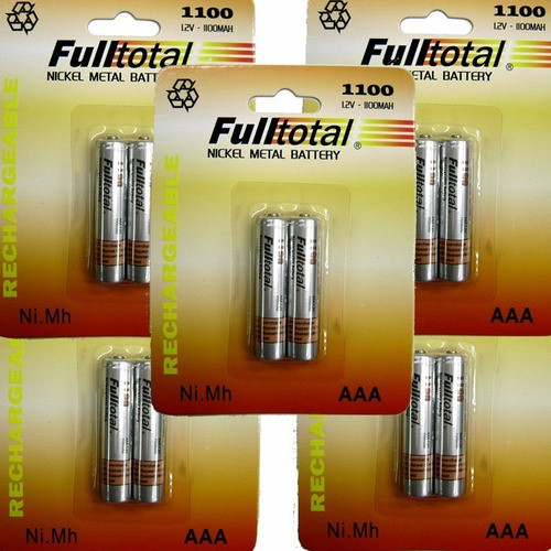 10 Pilas Recargables Fulltotal Aaa 1100 Mah  (5 Blisterx2) 1