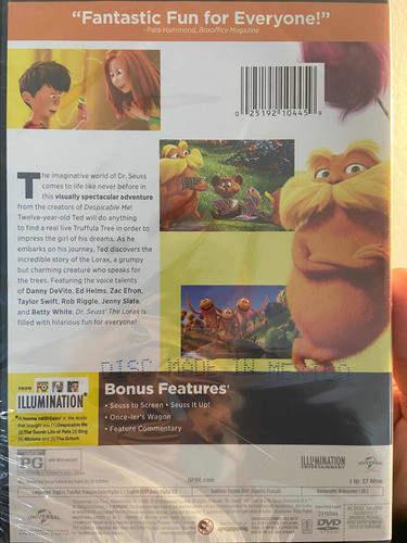 Dvd The Lorax / El Lorax En Busca De La Trufula Perdida 1
