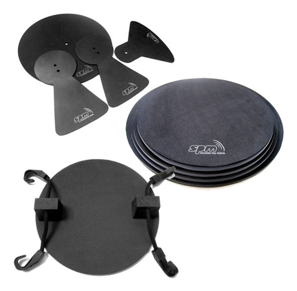 Goma Practica Bateria Set Toms Redoblante Platillos Prm 0