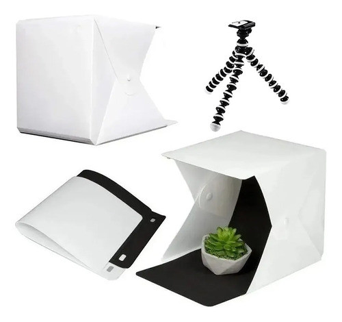 Caja De Luz 20x20cm Led Photobox Estudio Fotografico Tripode 0