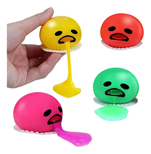 Atksuniee 4 Bolas De Estrés Coloridas De Yema De 0