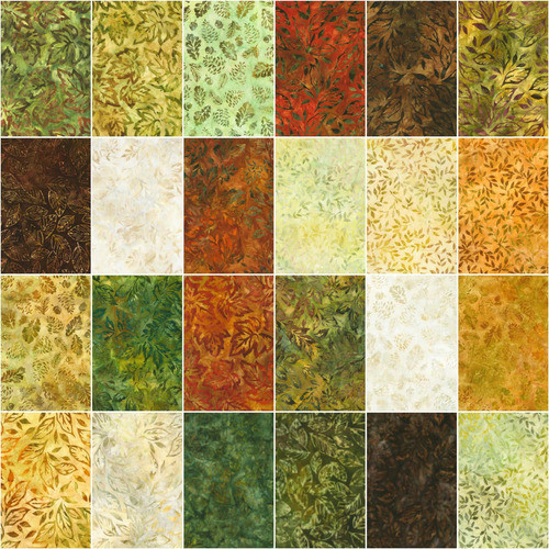 Telas De Batik Otoño Robert Kaufman 40 Tiras 6,4 Cm 1