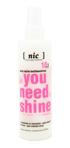 Nic All You Need Is Shine Acondicionador 10 En 1 Brillo 3c 0