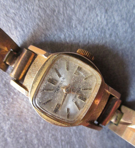 Antiguo Mini Reloj Tressa Dama Funcionando Leer Descripción 1