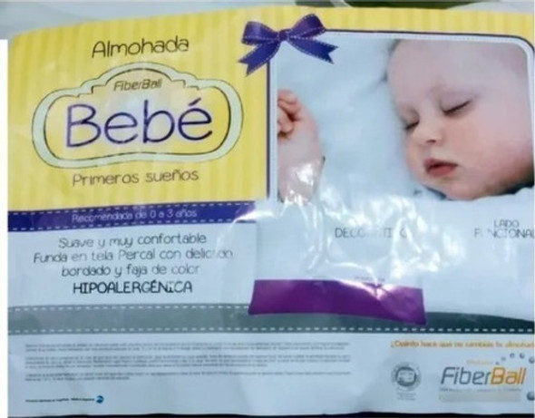 Almohada Bebe Hipoalergenica Fiberball Percal Bordada 1 Almohada Bebe Hipoalergenica Fiberball Percal Bordada 1