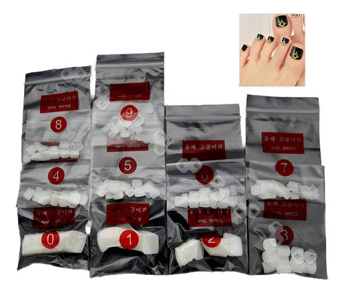 Punta Falsa Del Dedo Del Pie Uñas Consejos Set Completo Cubi 0