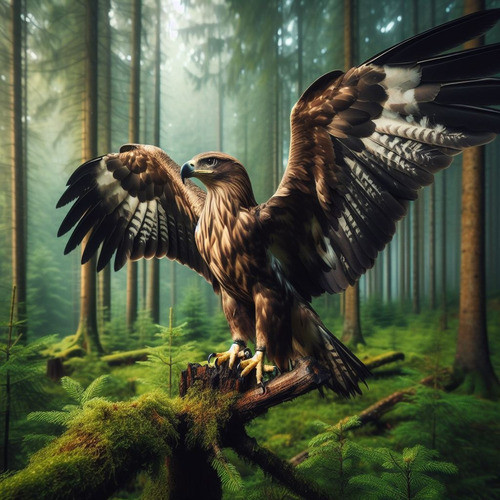 Obra De Arte Digital Águila_v2 50x50cm Pieza Única 0