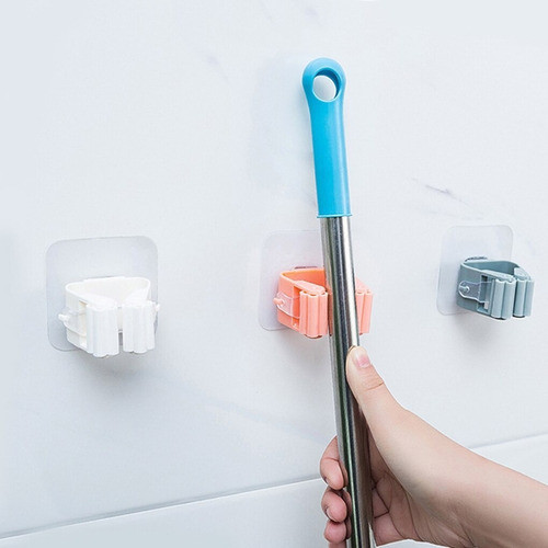 Soporte Para Colgar Escobas Adhesivo Perchero 1