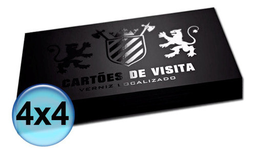 1000 Cartão De Visitas Laminado Fosco Verniz Local 300g 4x0 0