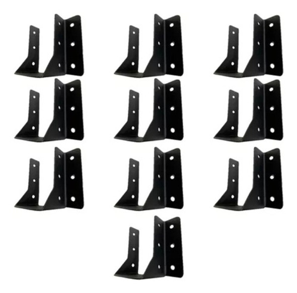 Kit 10 Suporte Viga Parede Madeiramento Pergolado 5x10 Aço 0