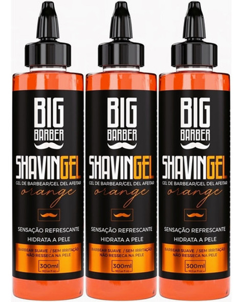 Shaving Gel Barbear Bisnaga Big Barber Orange Pacote 3 Unids 0 Shaving Gel Barbear Bisnaga Big Barber Orange Pacote 3 Unids 0