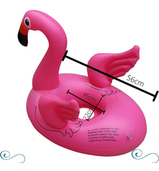 Boia Flamingo Infantil Inflável Assento Verão Piscina Rosa 1