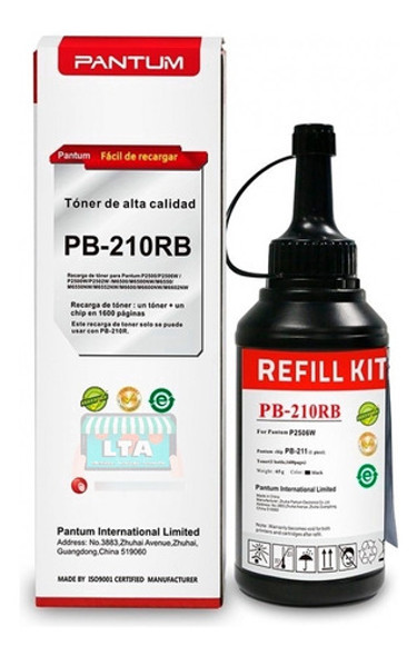 Kit Recarga Toner Original Pantum Impresora P2500w P2502w 0
