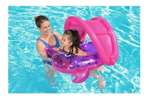Asiento Flotador Inflable Cangrejo Violeta Bestway Imp.sud. 1