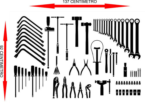 Painel Ferramentas Convencionais - Moto - Oficina Lift White 1