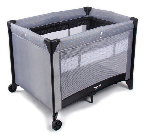 Berço Cercado Portátil Para Bebê Sleep Até 18kg Cinza Voyage 1