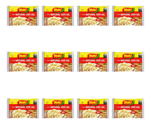 Pipoca De Micro-ondas Yoki Natural Com Sal Kit Com 20 X 100g 0