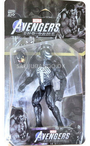 Muñeco Articulado Venom Cabeza Extra Figura Avengers Game 0