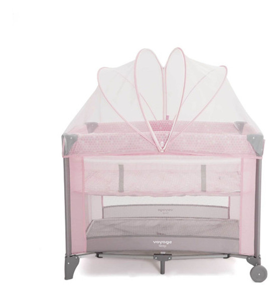 Cercado Berço Portátil Para Bebê Sleep 18kgs Rosa Voyage 1 Cercado Berço Portátil Para Bebê Sleep 18kgs Rosa Voyage 1