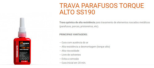 Trava Rosca Torque Cola Alto 50g Parafuso Roscas 1