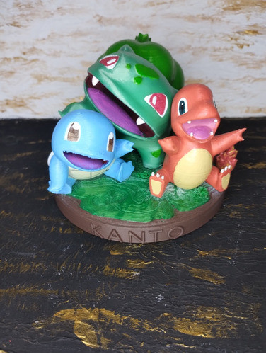 Pokémon Iniciales Kanto Charmander Bulbasaur Squirtle 3d 1