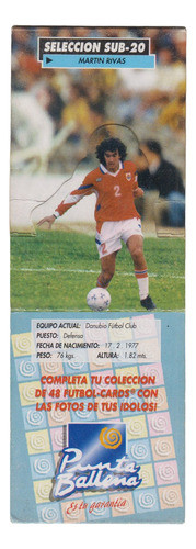 Futbol Cards Punta Ballena Martin Rivas Club Danubio Uruguay 0